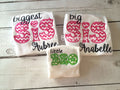Big Sister/Brother Announcement Shirt: Embroidered Sibling Bodysuit