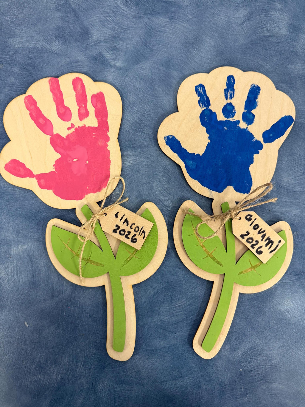Mothers Day Gift - Flower Gift for Mom - Personalized Gift for Mom- Keepsake - Handprint Gift - Gift for her