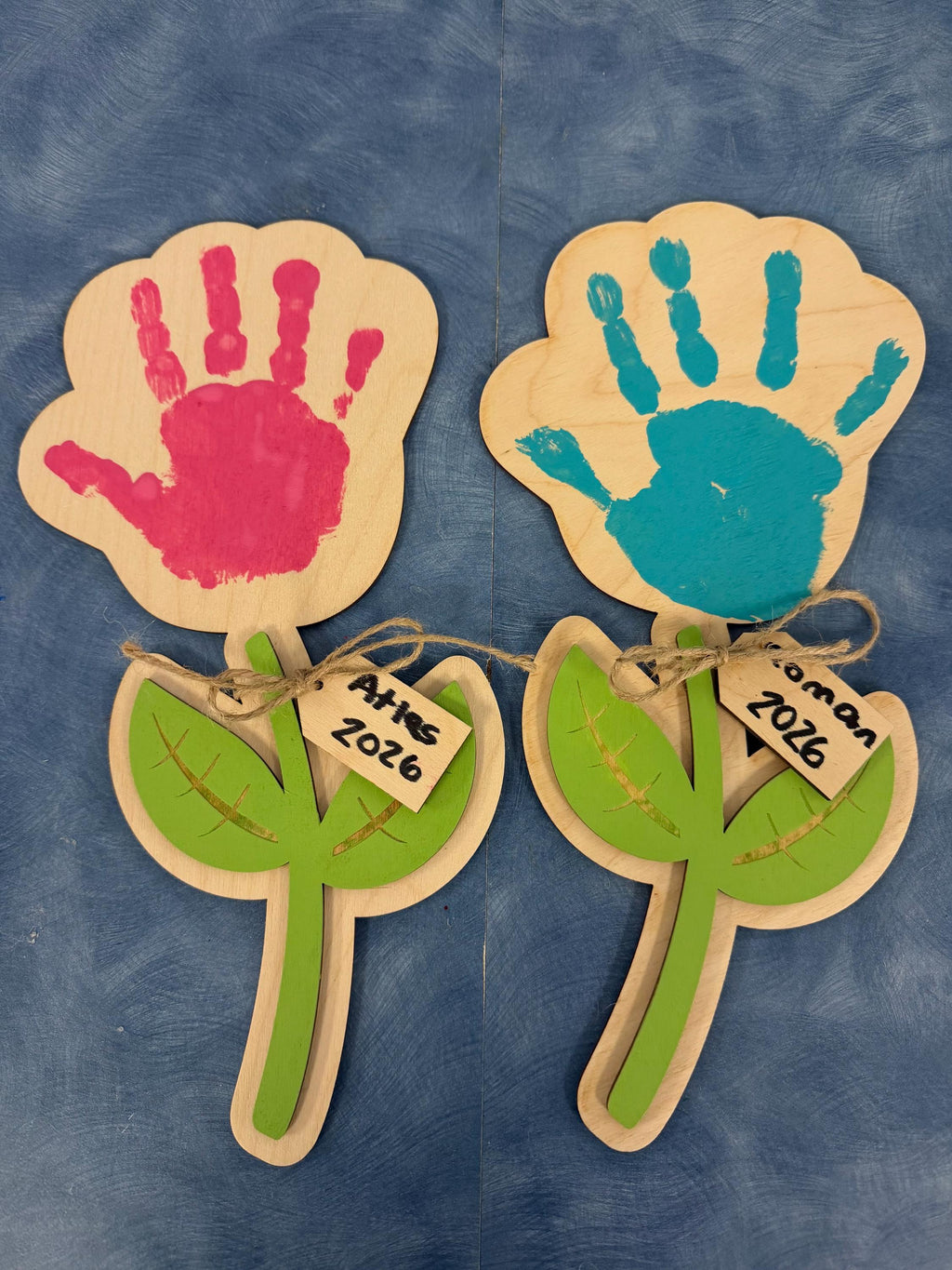Mothers Day Gift - Flower Gift for Mom - Personalized Gift for Mom- Keepsake - Handprint Gift - Gift for her