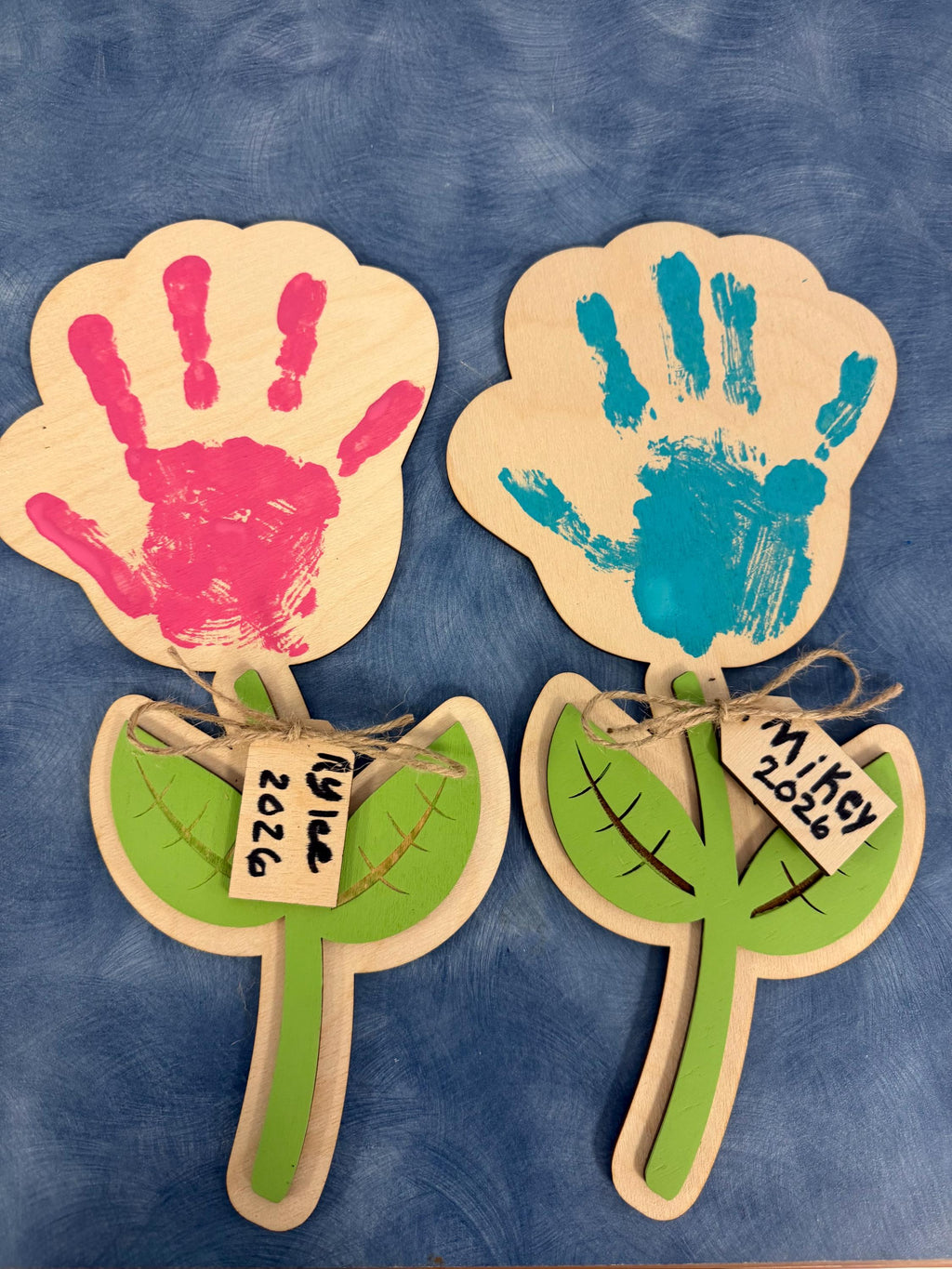 Mothers Day Gift - Flower Gift for Mom - Personalized Gift for Mom- Keepsake - Handprint Gift - Gift for her