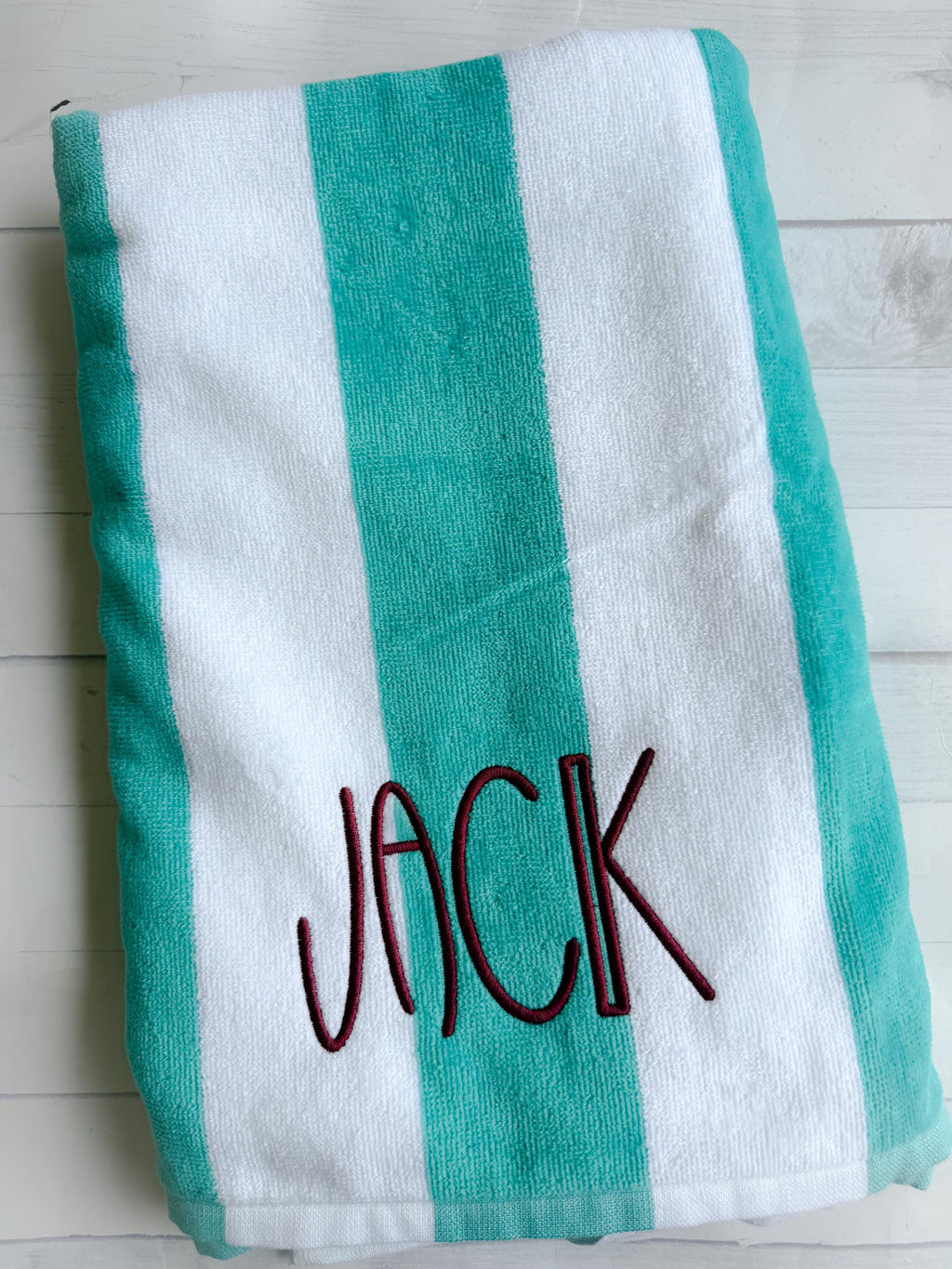 Personalized Beach Towel- Monogrammed Cotton Terry Cloth, Summer Gift - Kids Beach Towel - Perosnalizee Towel - Gift