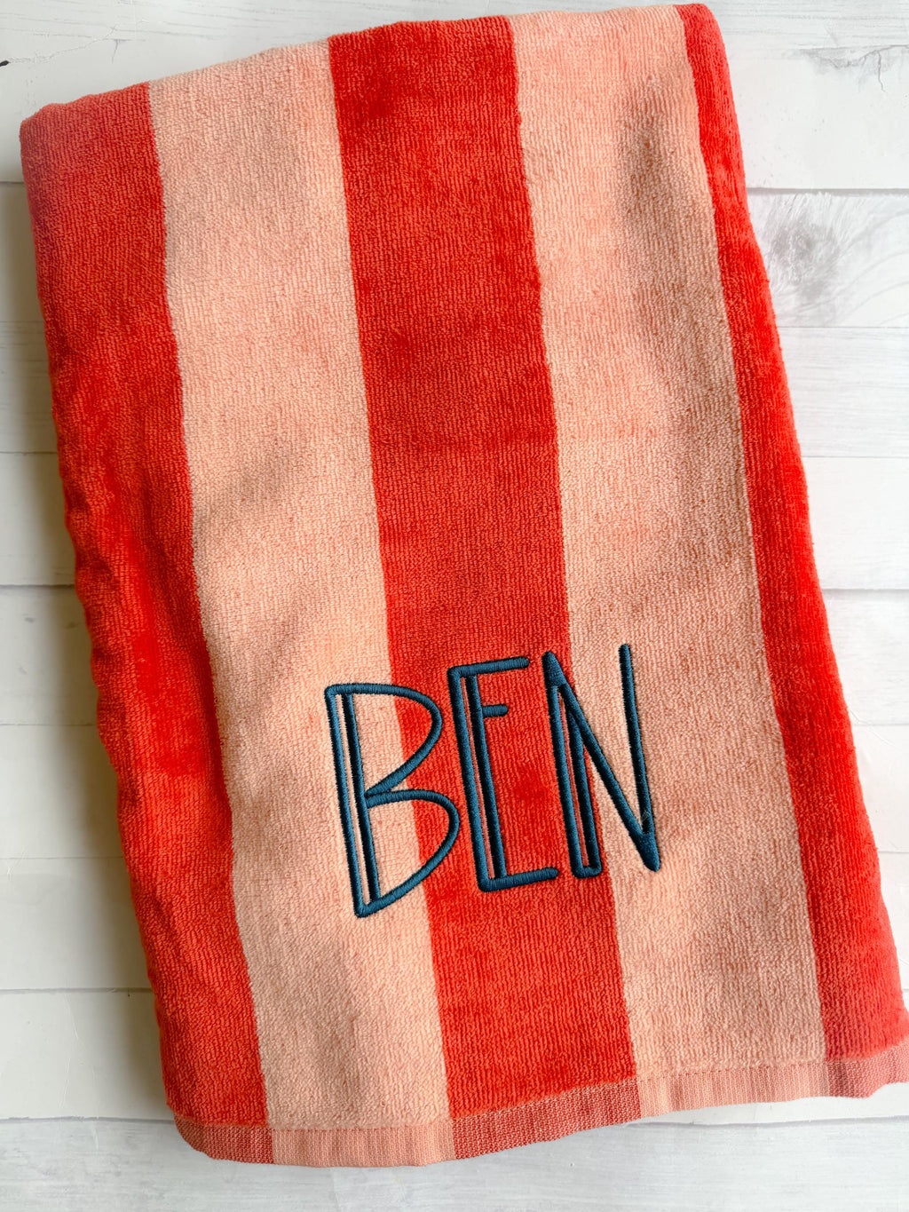 Personalized Beach Towel- Monogrammed Cotton Terry Cloth, Summer Gift - Kids Beach Towel - Perosnalizee Towel - Gift