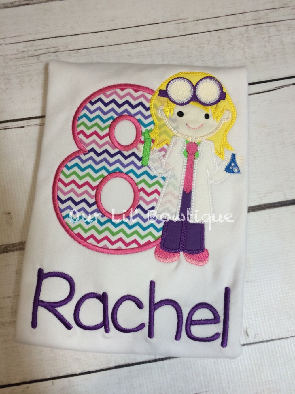 Personalized Scientist Birthday Shirt: Girl's Science Outfit