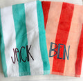 Personalized Beach Towel- Monogrammed Cotton Terry Cloth, Summer Gift - Kids Beach Towel - Perosnalizee Towel - Gift
