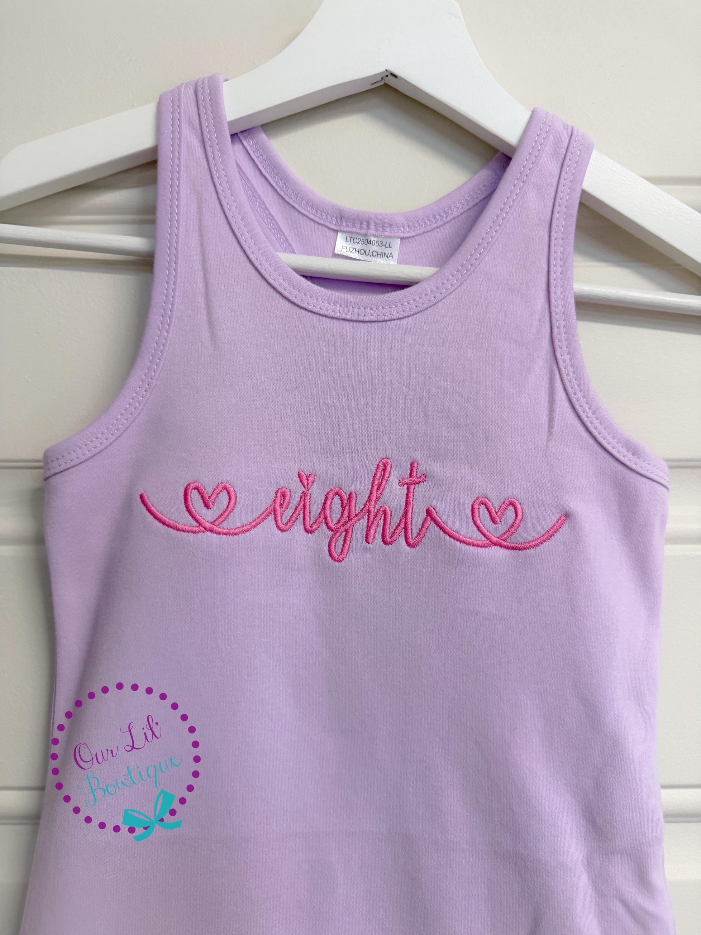 Personalized Girls Dress - Heart Tank Dress - Birthday Dress
