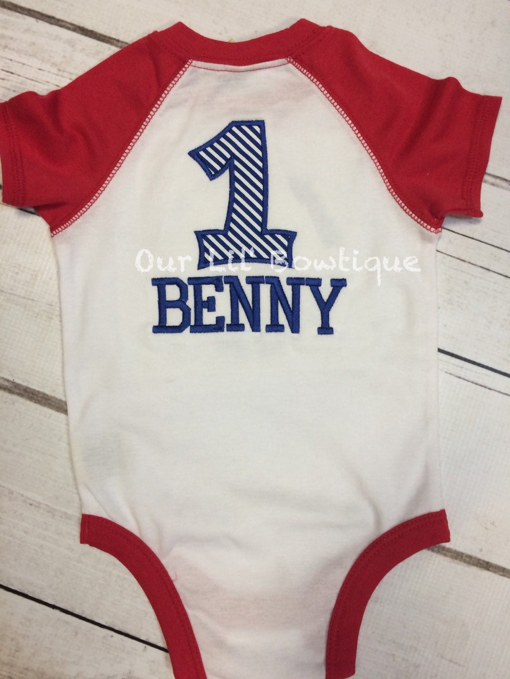 Personalized Rookie of the Year Raglan Baseball Shirt or Bodysuit