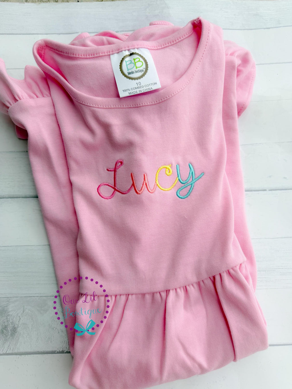 Personalized Girls Dress - Name Dress - Girls Name Dress - Colorful Name Dress - Rainbow Name - Kids Name Dress - Kids Gift - Personalized