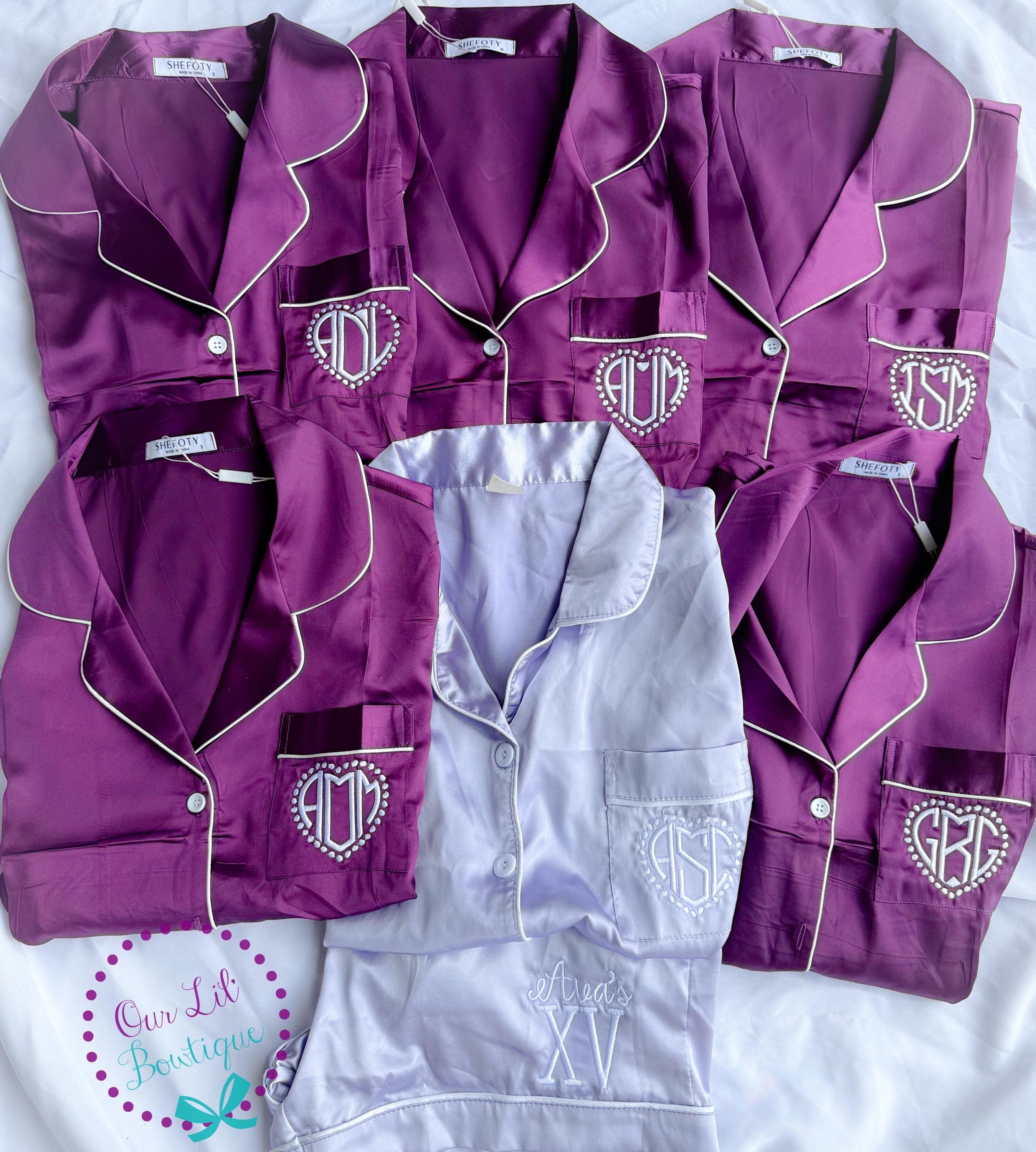 Quinceañera Birthday Pajamas - Silk Pajamas - Kids PJs - Birthday PJs- Personalized Birthday Shirt -15th Birthday