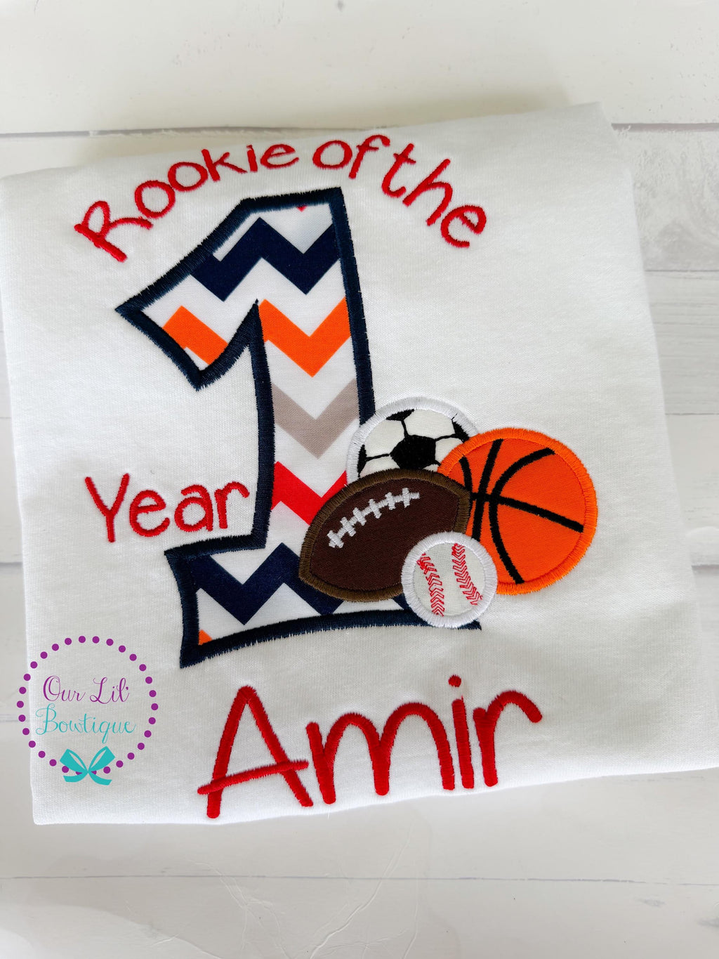 Personalized Rookie of the Year Birthday Shirt - Sports Raglan