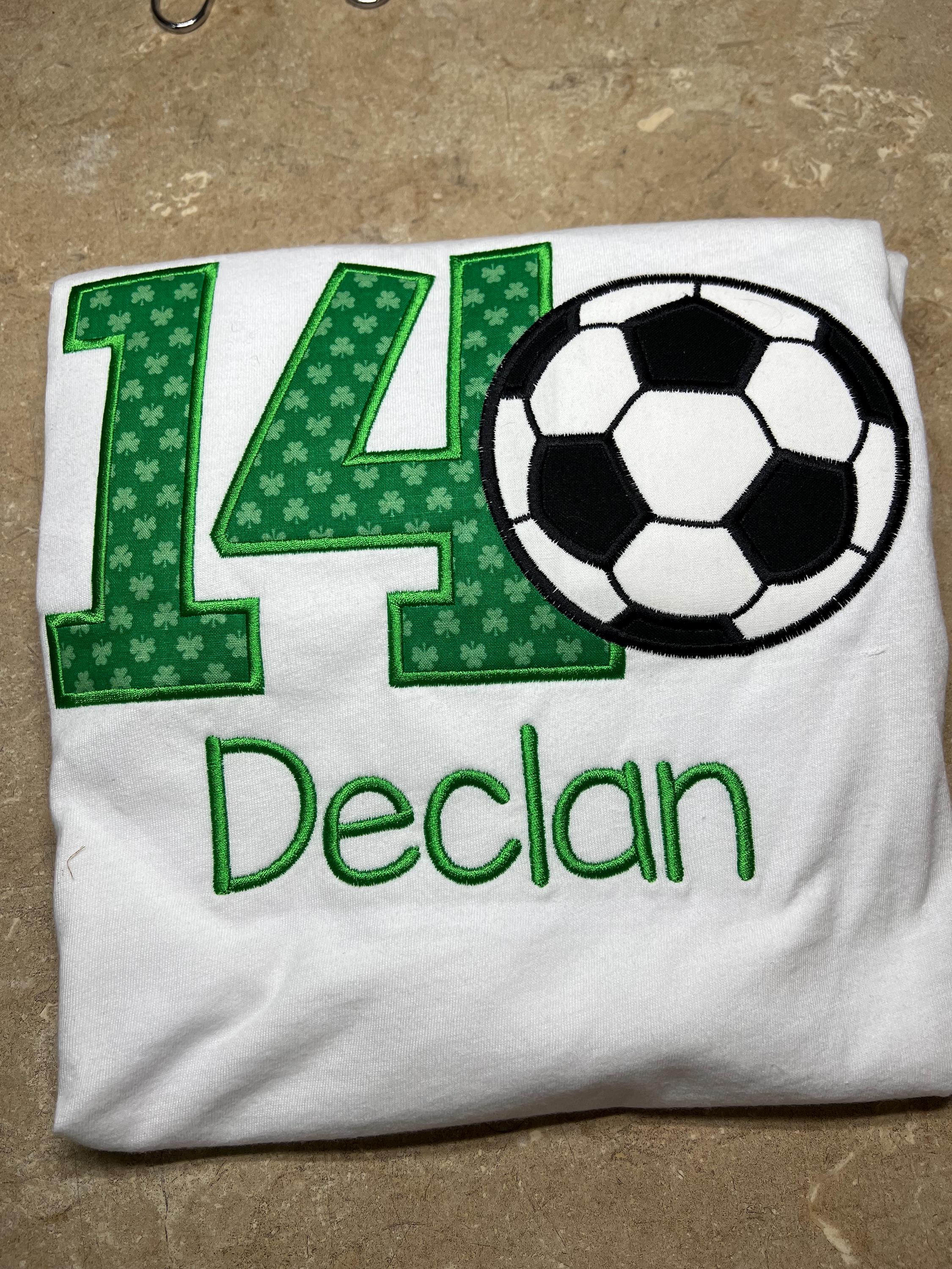 Soccer Birthday Shirt - Soccer Appliqué - Soccer Birthday