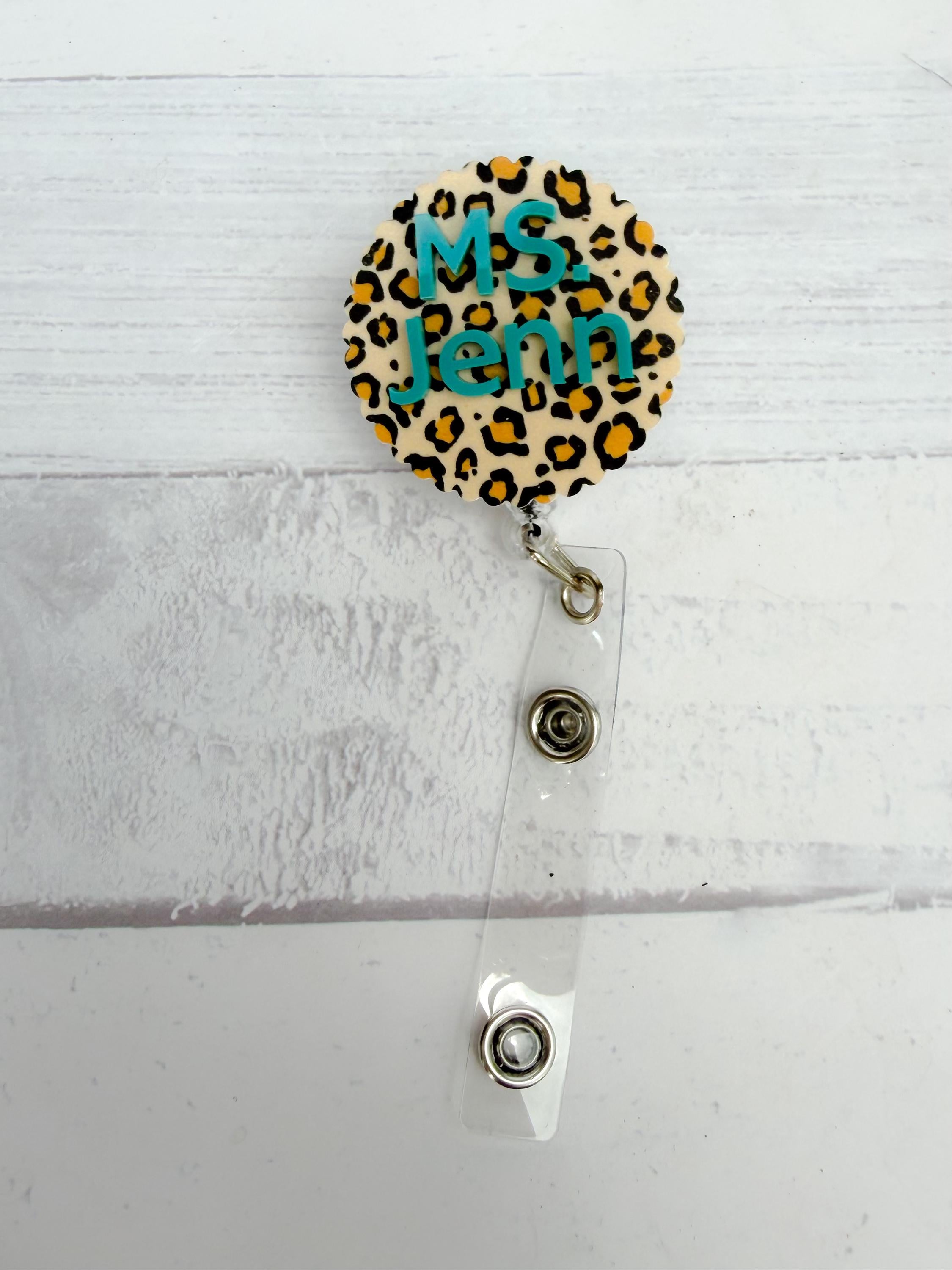 Personalized Acrylic Badge Reel | Custom Name Badge Holder | Nurse Badge Reel | Teacher ID Holder | Medical Assistant | Retractable ID Clip