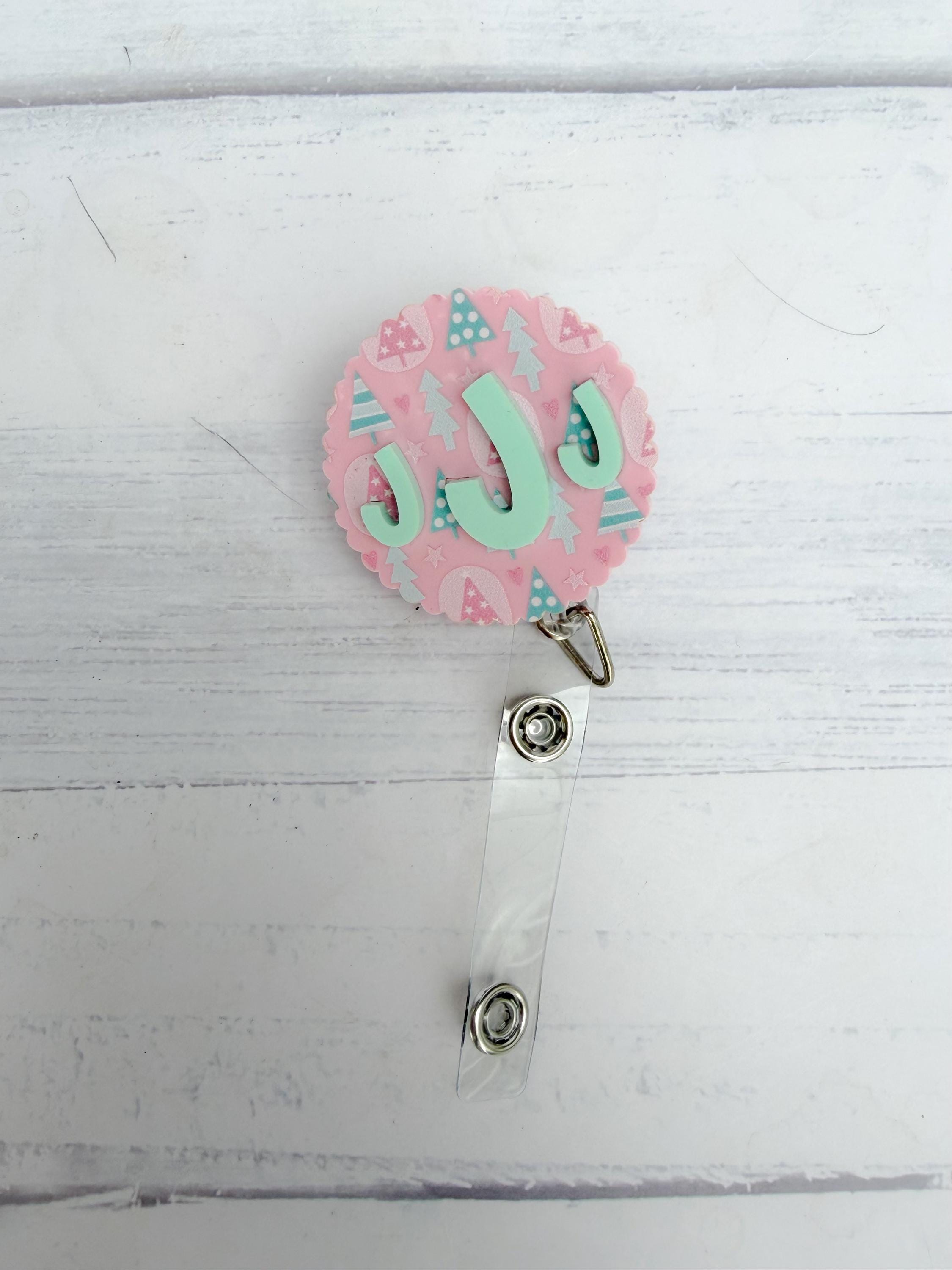 Personalized Acrylic Badge Reel | Custom Name Badge Holder | Nurse Badge Reel | Teacher ID Holder | Medical Assistant | Retractable ID Clip