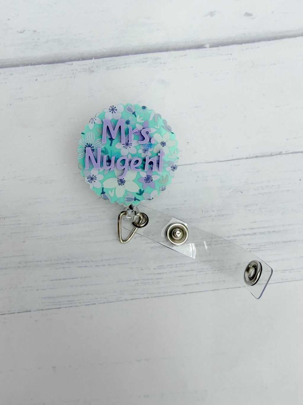Personalized Acrylic Badge Reel | Custom Name Badge Holder | Nurse Badge Reel | Teacher ID Holder | Medical Assistant | Retractable ID Clip