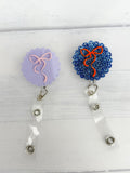 Bow Acrylic Badge Reel | School Color Badge Reel | Teacher Badge Reel | Nurse Badge Clip | Retractable ID Holder | Gift for Educators