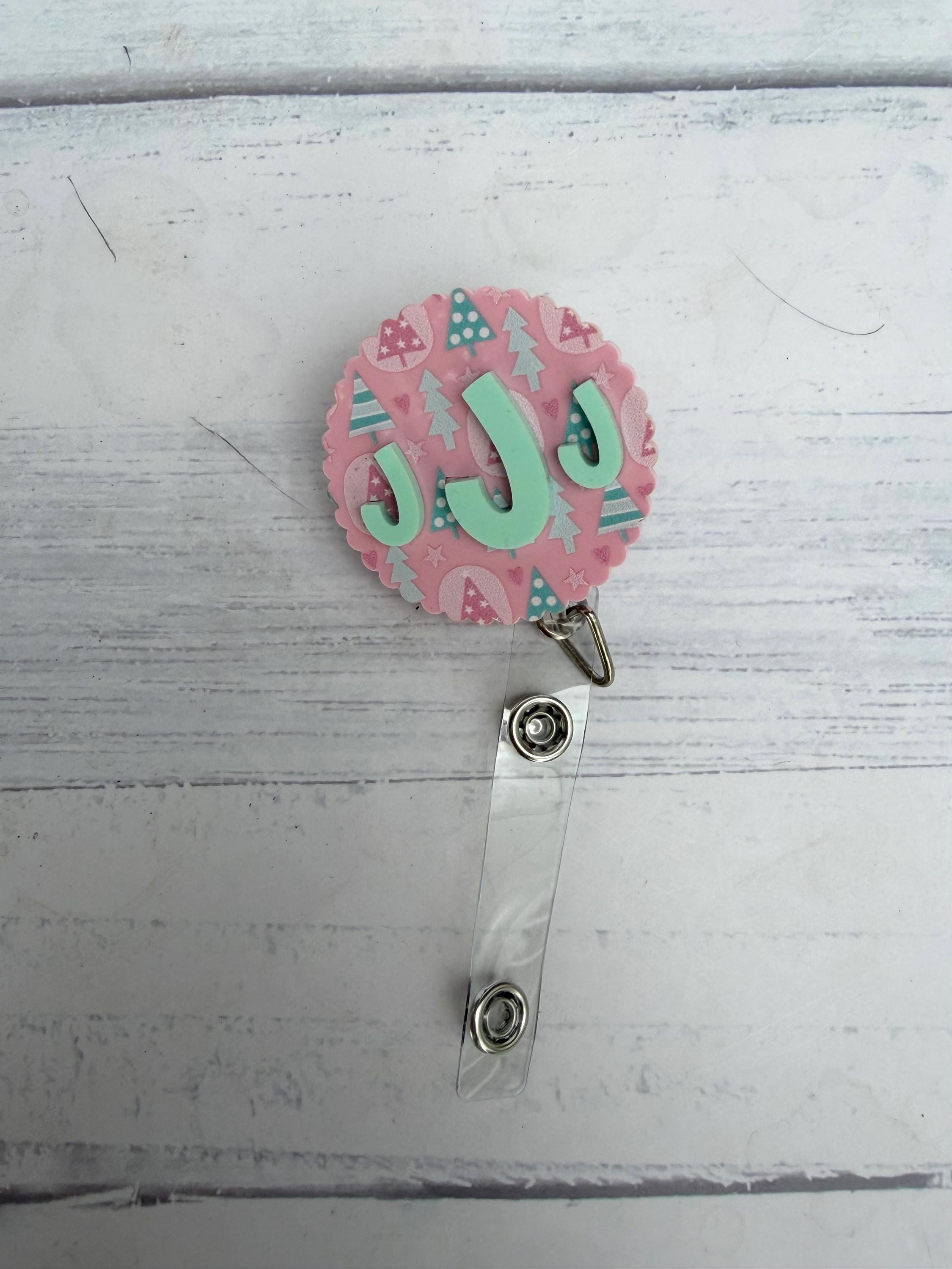 Bow Acrylic Badge Reel | School Color Badge Reel | Teacher Badge Reel | Nurse Badge Clip | Retractable ID Holder | Gift for Educators
