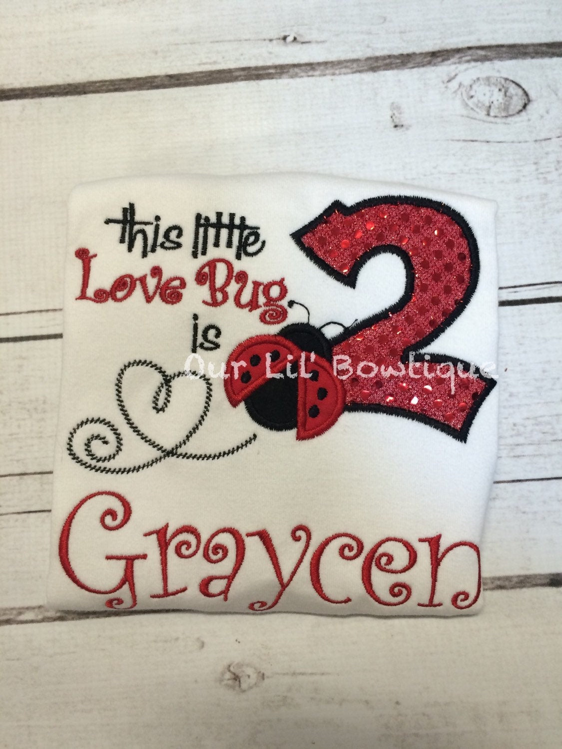 Personalized Ladybug 1st Birthday Shirt: Love Bug Outfit