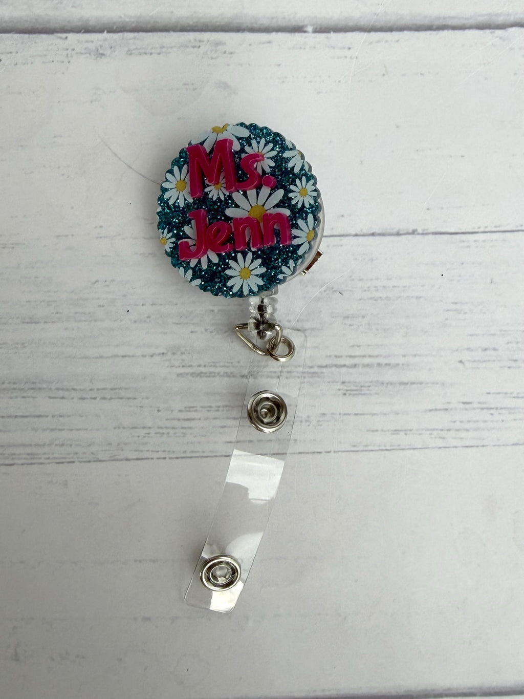 Personalized Acrylic Badge Reel | Custom Name Badge Holder | Nurse Badge Reel | Teacher ID Holder | Medical Assistant | Retractable ID Clip