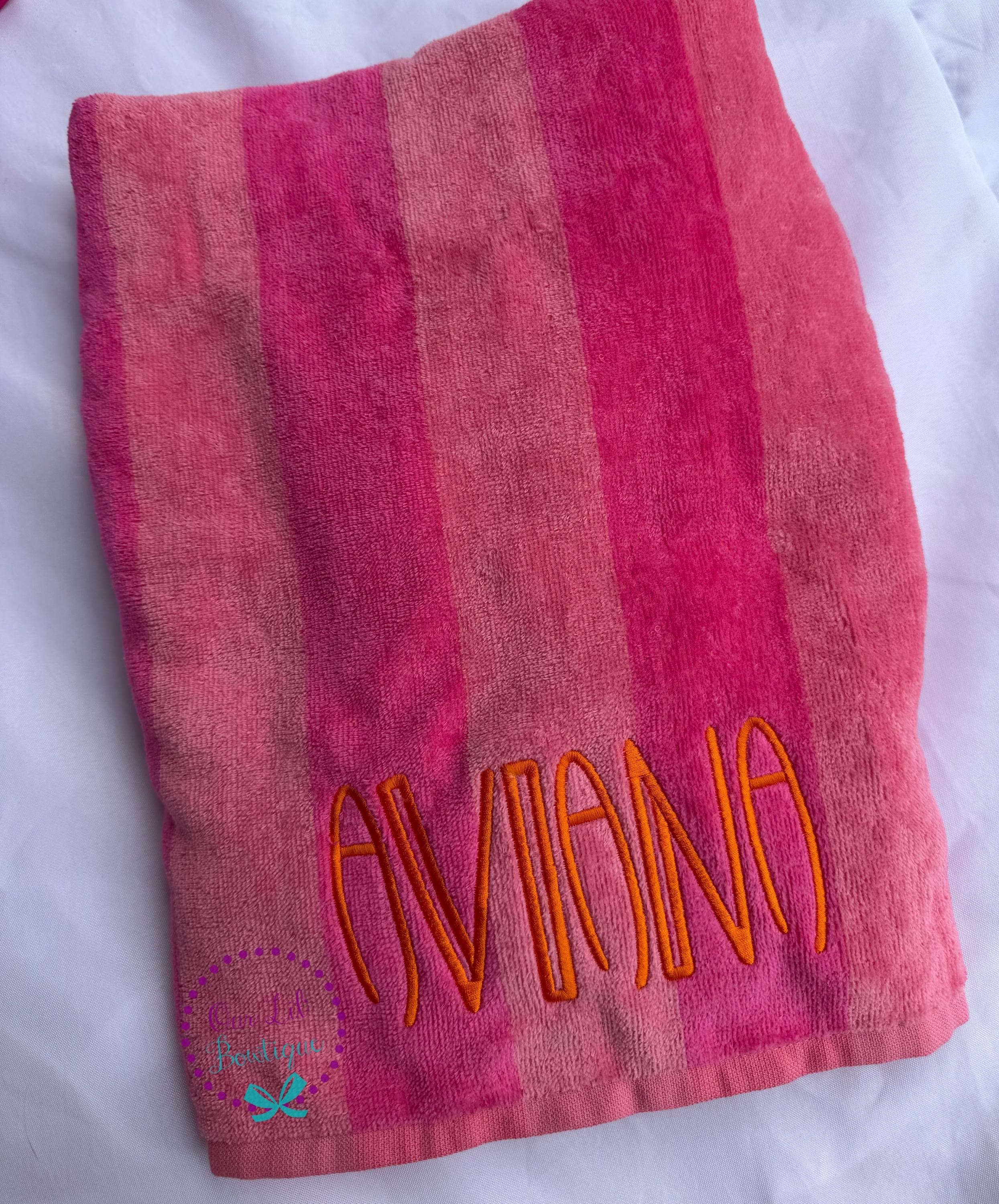 Personalized Beach Towel- Monogrammed Cotton Terry Cloth, Summer Gift - Kids Beach Towel - Perosnalizee Towel - Gift