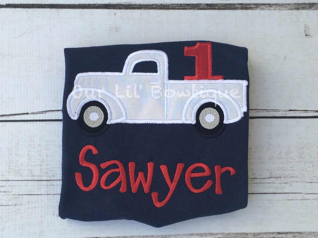 Truck Birthday Shirt: Boys First Birthday Party Outfit