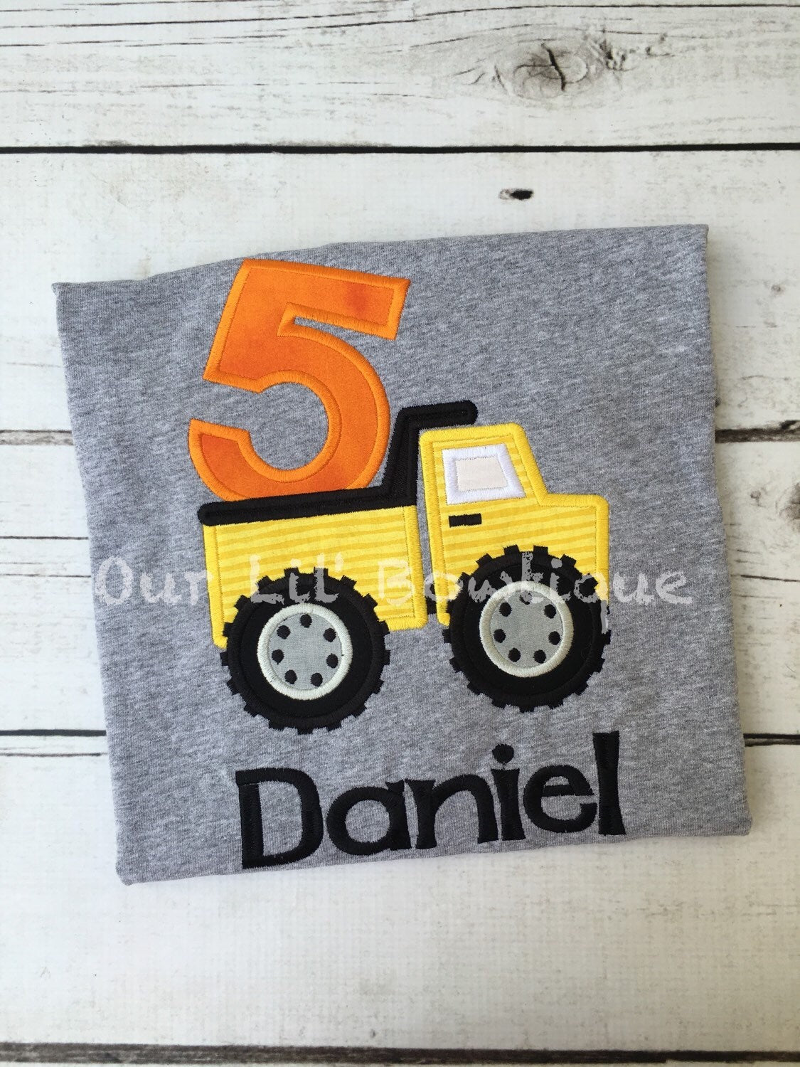 Dump Truck Birthday Shirt: Personalized Construction Theme