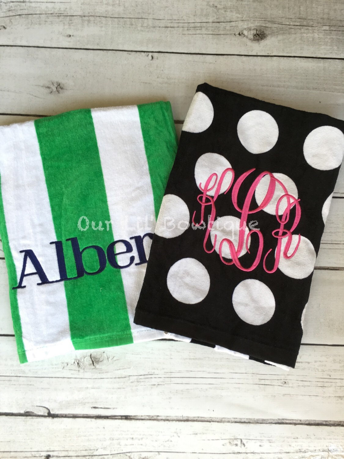 Personalized Beach Towel: Monogrammed Cotton Terry Cloth, Summer Gift