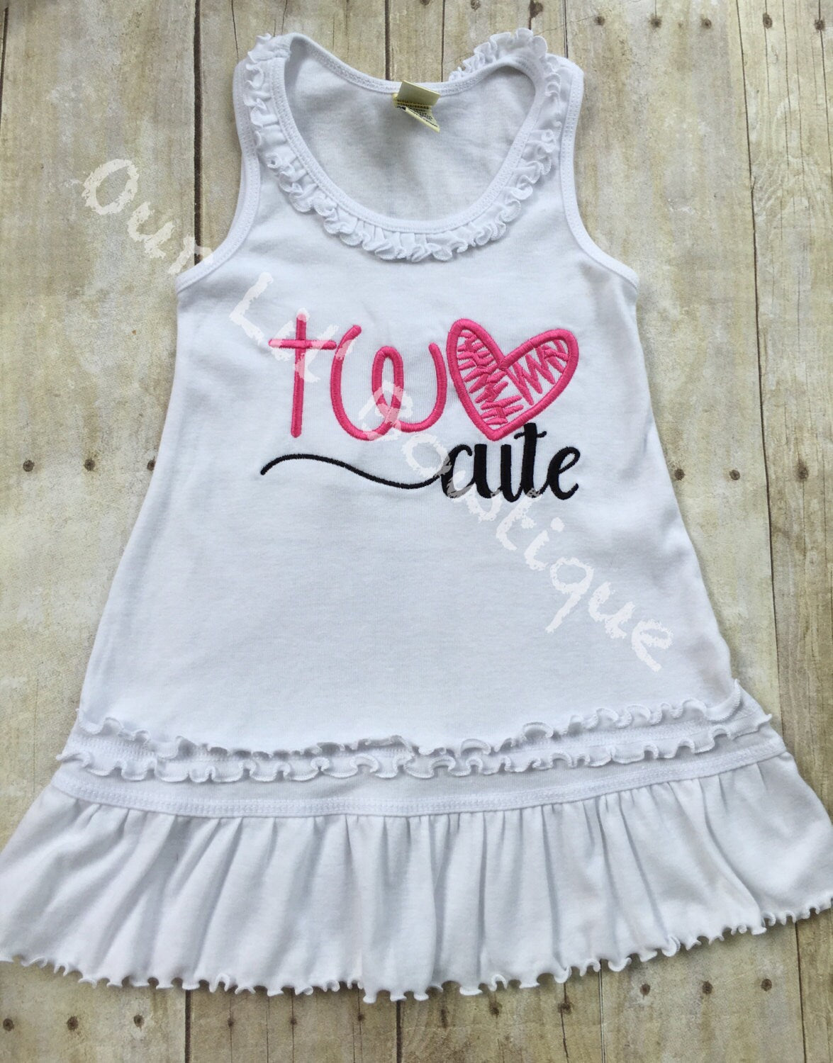 Two Cute Birthday Outfit - TWO - Pink and Black - Second Birthday Outfit - Two Cute second birthday outfit - Two Cute Birthday Dress