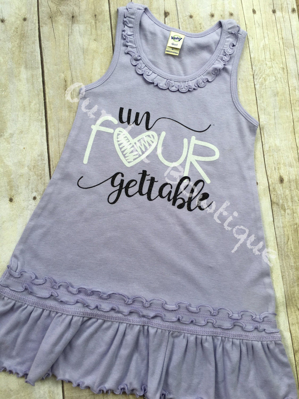 UnFOURgettable 4th Birthday Dress: Custom Embroidered Outfit
