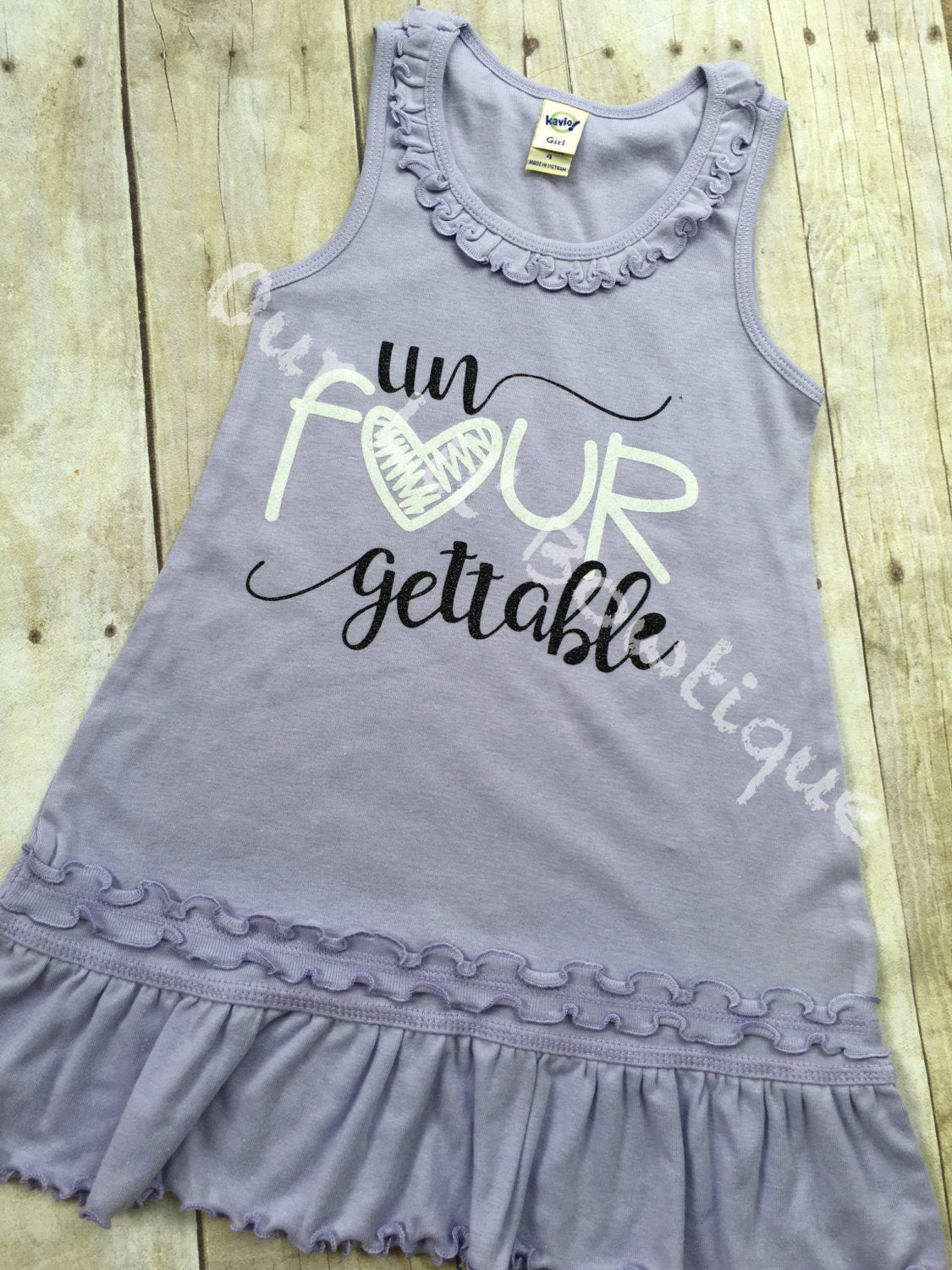 UnFOURgettable 4th Birthday Dress: Custom Embroidered Outfit