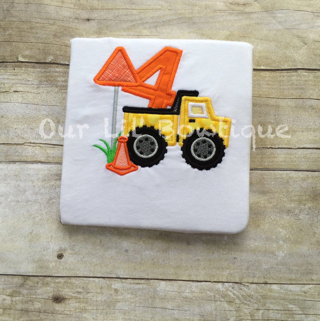 Personalized Dump Truck Birthday Shirt: Construction Party Tee