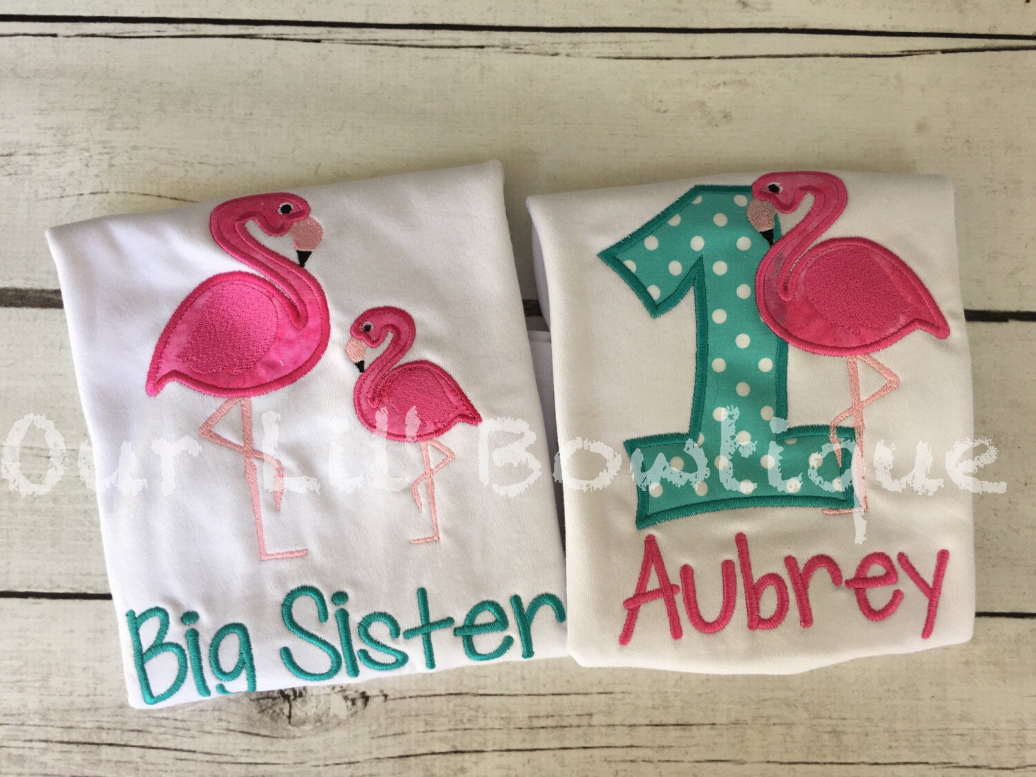 Flamingo Birthday Shirt: Personalized Applique Party Outfit