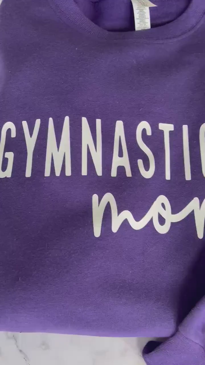 Personalized Gymnastics Mom Shirt: Team Colors, Sleeve Name
