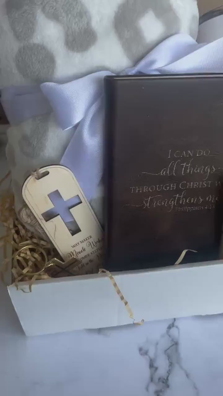 Christian Gift Box - Tumbler - Blanket - Journal - Gift Box for Women - Gratitude Gift Box - Spiritual