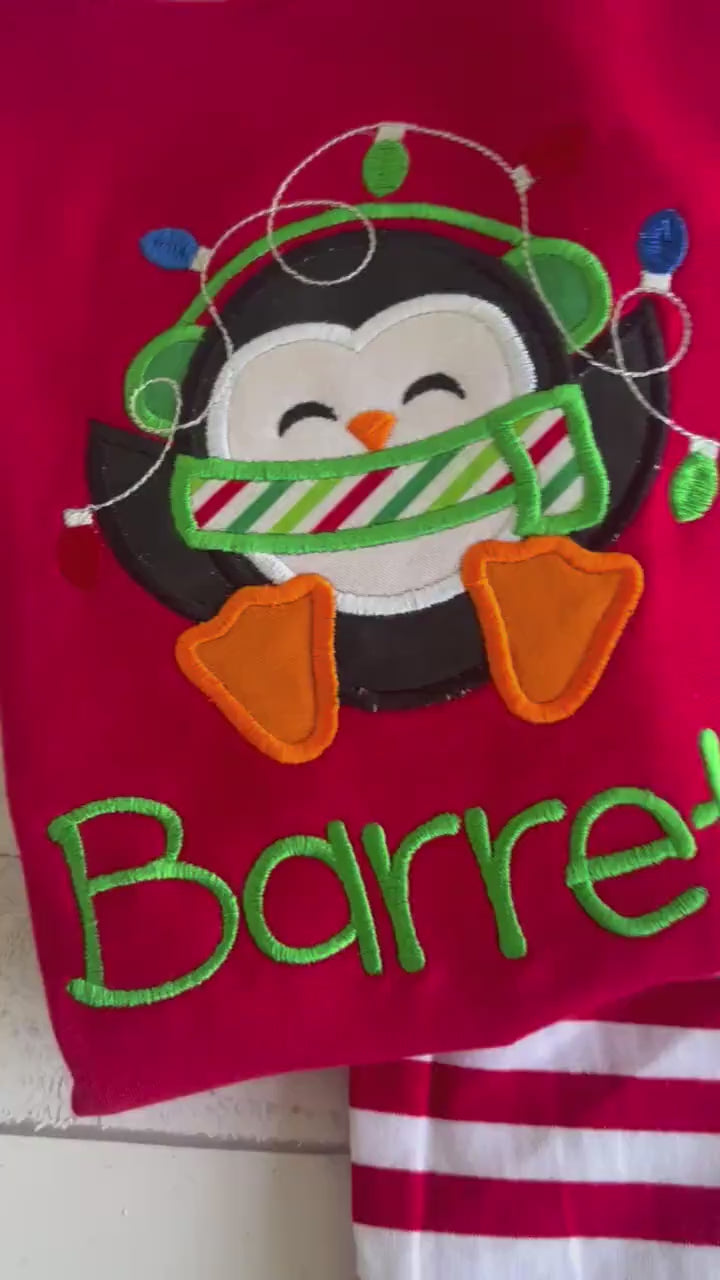 PRE-ORDER Penguin Christmas Pajamas - Christmas PJs- Pajamas- Personalized Christmas PJs - Matching Christmas Pajamas -  Penguins