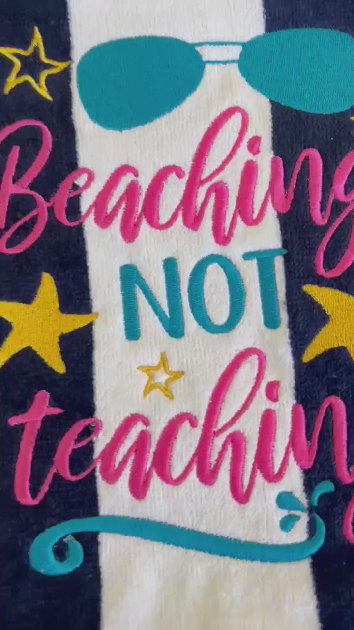 Personalized Teacher Beach Towel: Cotton Terry, 60x30