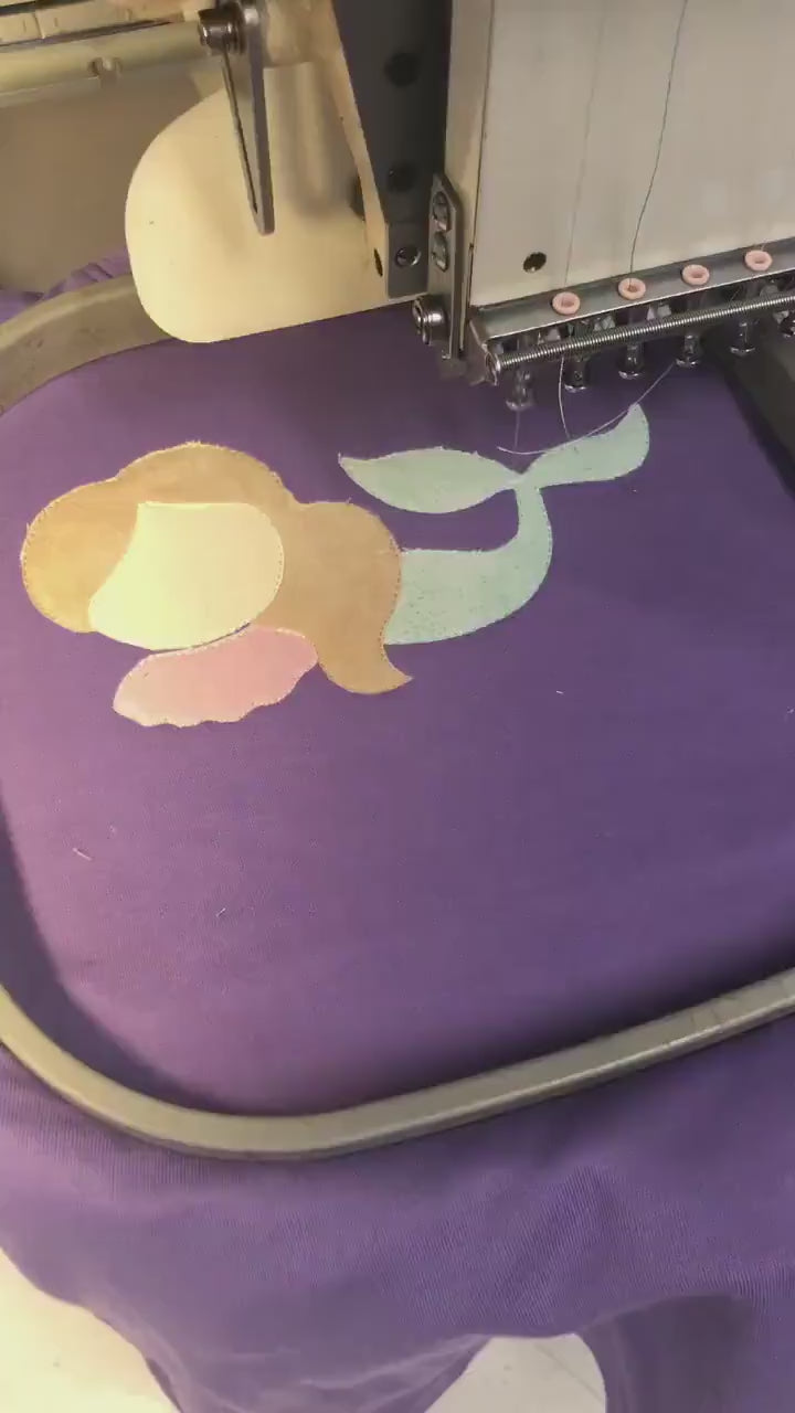 Personalized Mermaid Applique Birthday Shirt