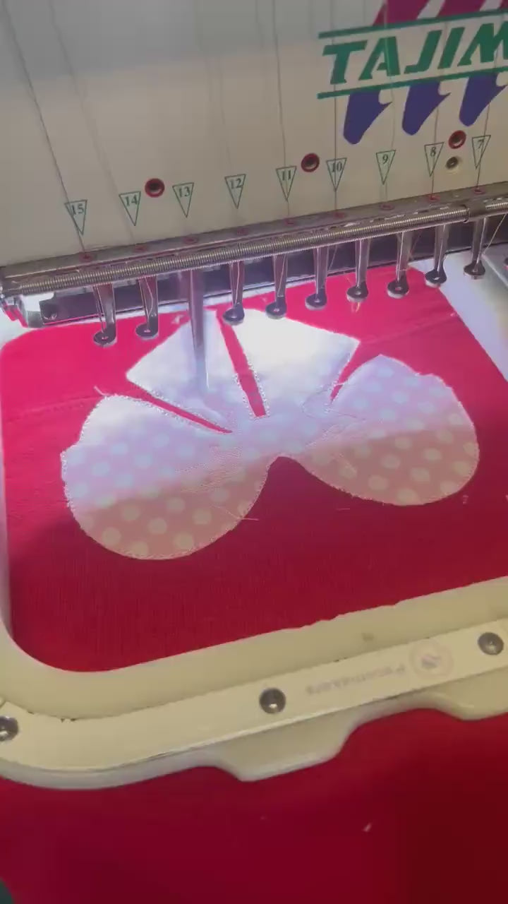 Valentine Heart Bow Applique Sweatshirt: Personalized Kids Monogram