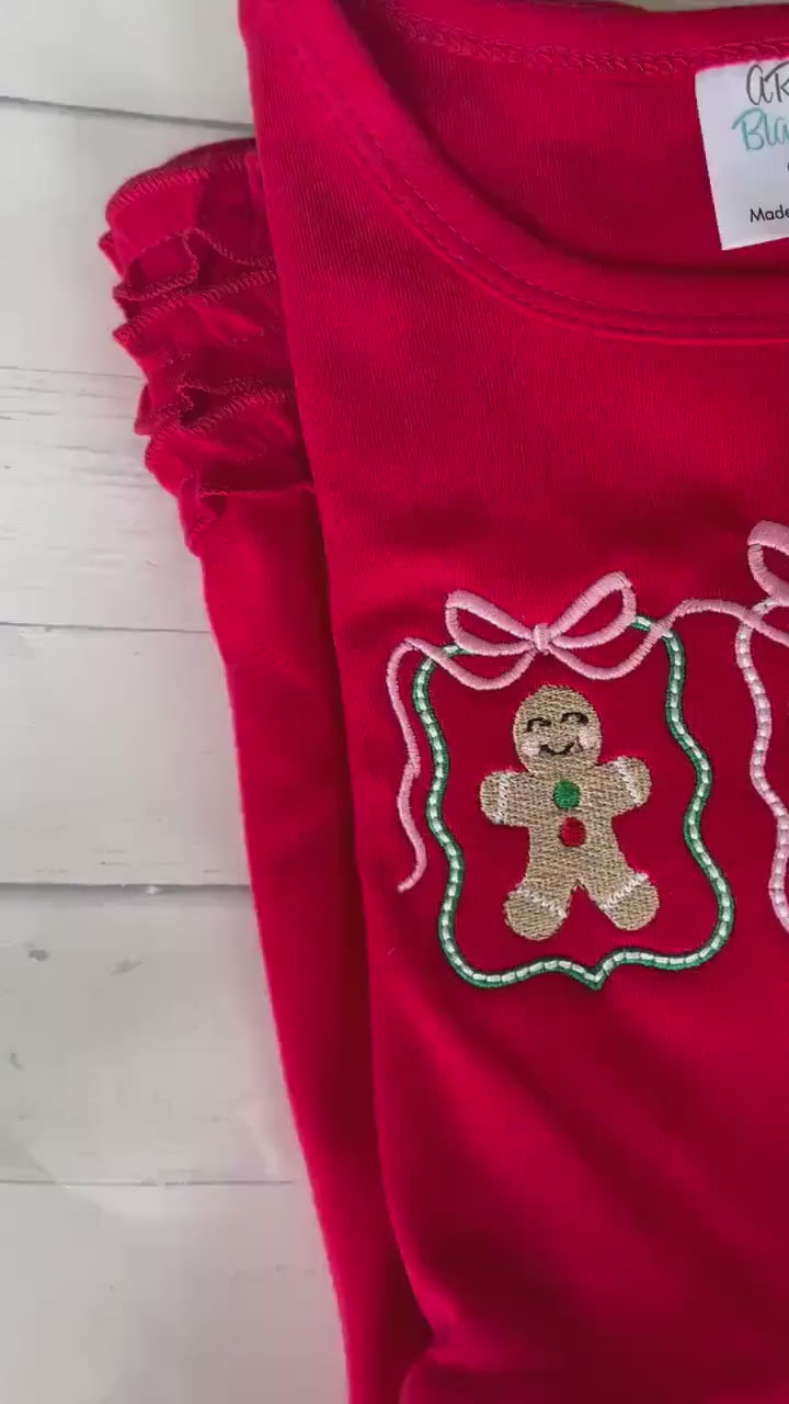 Christmas Dress - Girls Christmas Dress - Santa Dress - Christmas Applique Dress - Christmas Applique Shirt