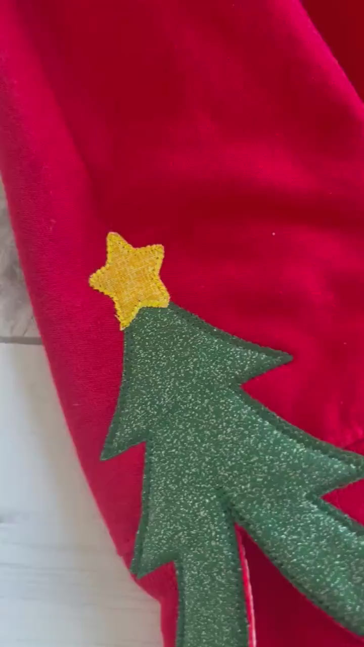 Christmas Tree Applique Sweatshirt: Personalized Monogram Cotton Sweater