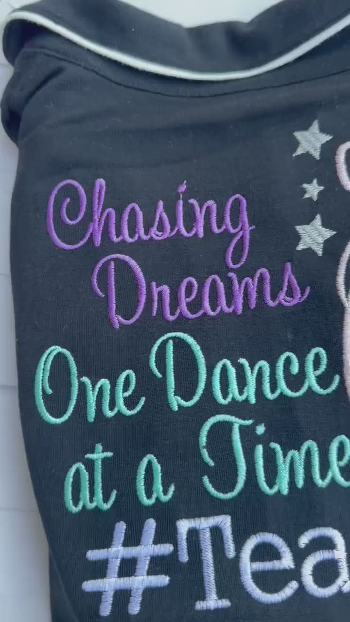 Dance Pajamas - Dance PJs - Dancer Birthday - Personalized Birthday Shirt - Competition PJs - Kids Pajamas