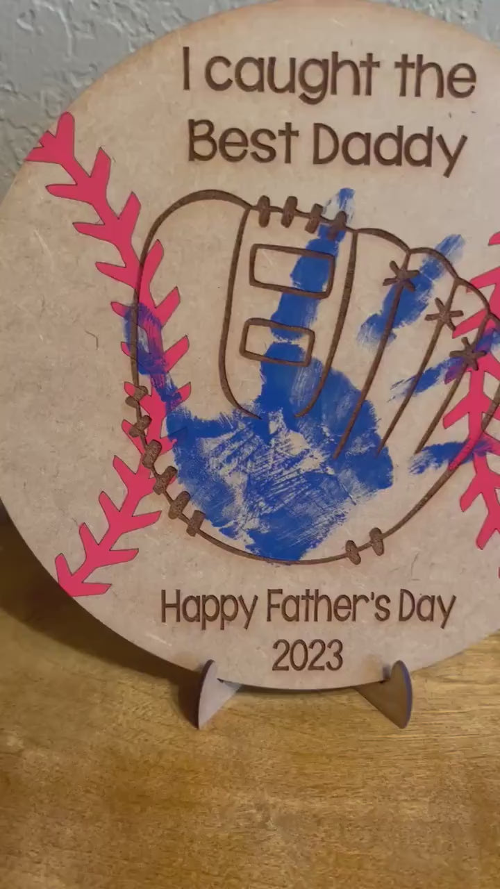 Baseball Fathers Day Gift - I Caught The Best Daddy - Personalized Gift for Dad - Personalized Fathers Day Gift - Gifts for Dad