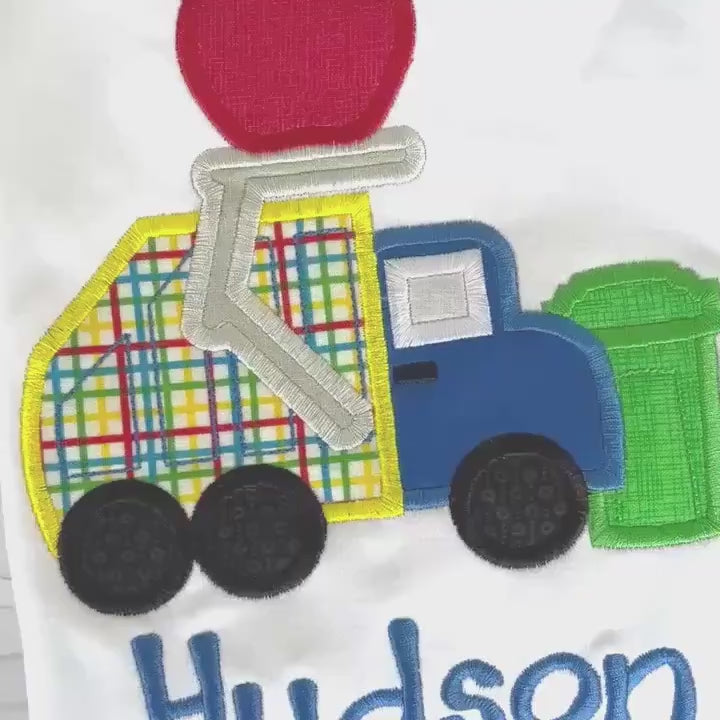 School Shirt - Preschool Shirt - Truck Shirt - Garbage Truck - Kindergarten Shirt - Boy Back to School Shirt - Trash Truck Shirt