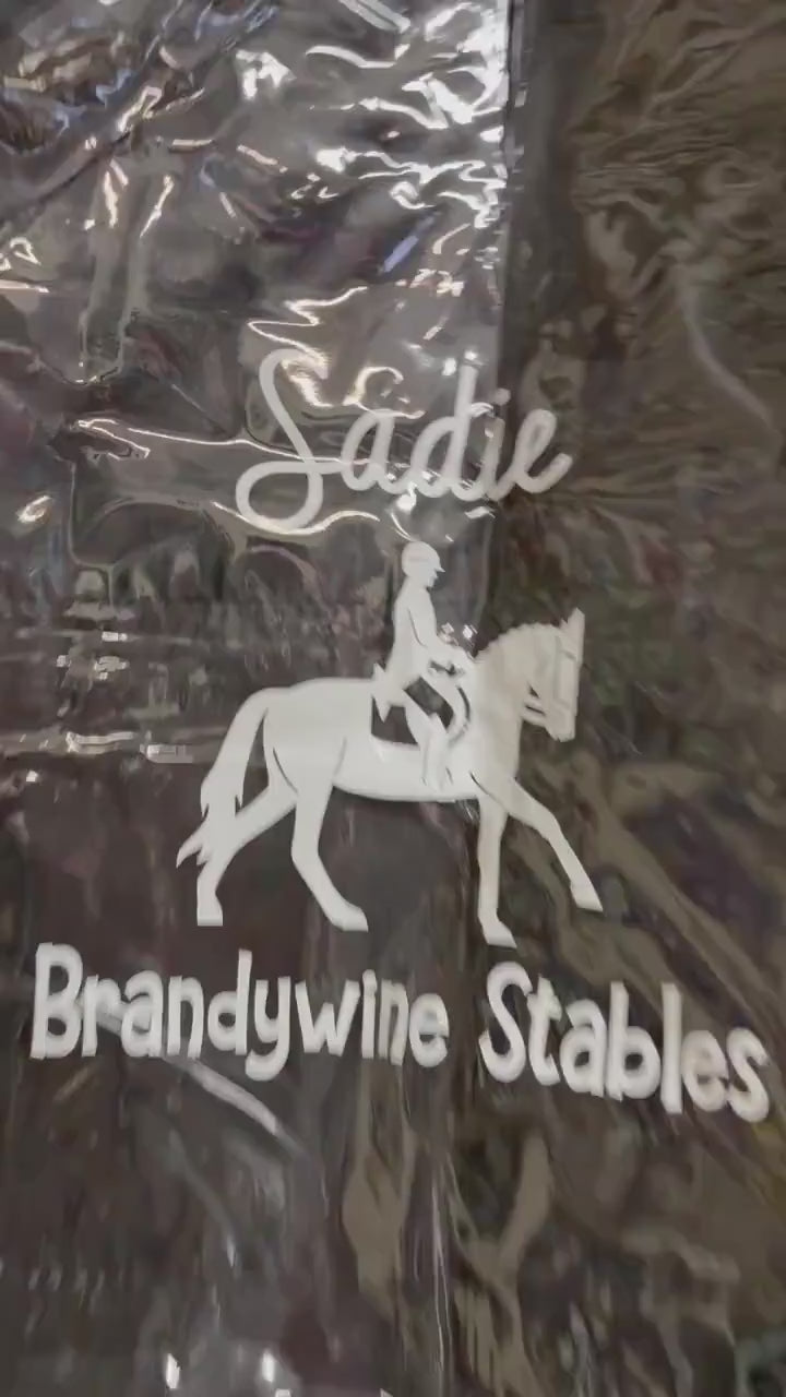 Personalized Equestrian Garment Bag: Horse Competition Travel