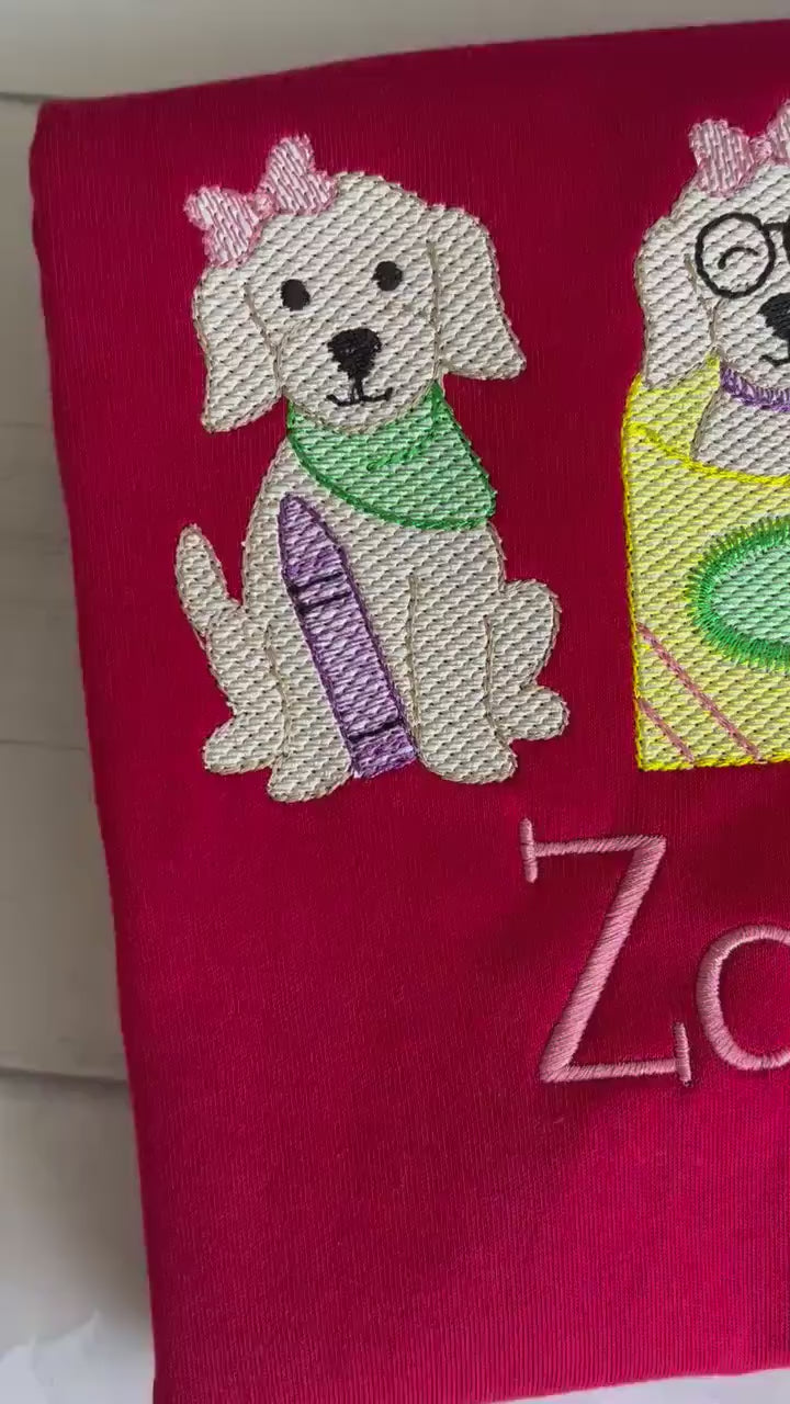 Back To School Shirt- Girl Dog Shirt - Boy Dog Shirt - School Shirt - School Dog - Lab Shirt - Kids School Shirt-Kids Puppy Shirt