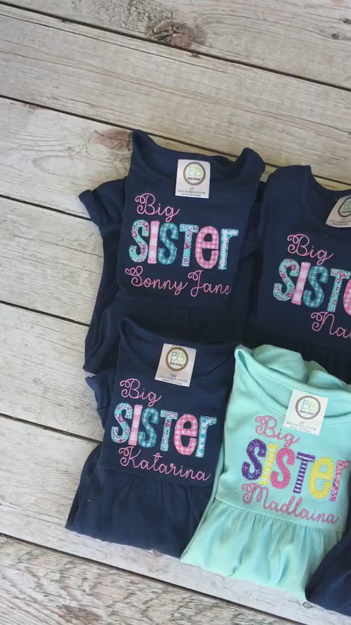 Big Sister Dress - Baby Announcement - Big Sister - Little Sister - Sibling Shirts - Pregnancy Announcement - Sister Shirt - Sister Dress