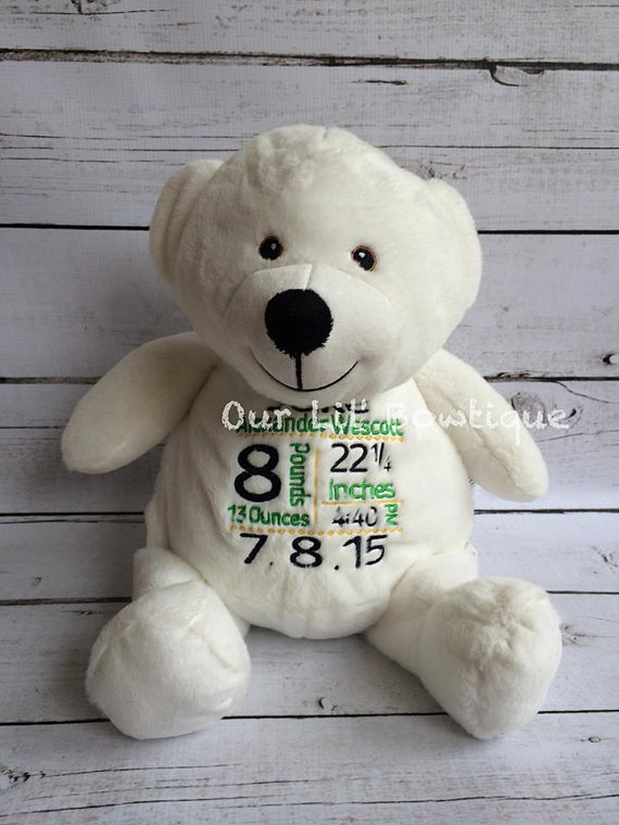White Bear - Personalized Stuffed Animal - Personalized Animal - Personalized White Polar Bear