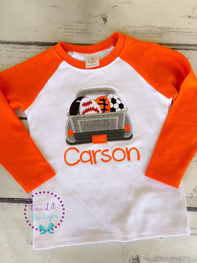 Sports Easter Egg Truck Shirt - Boys Personalized Easter Shirt