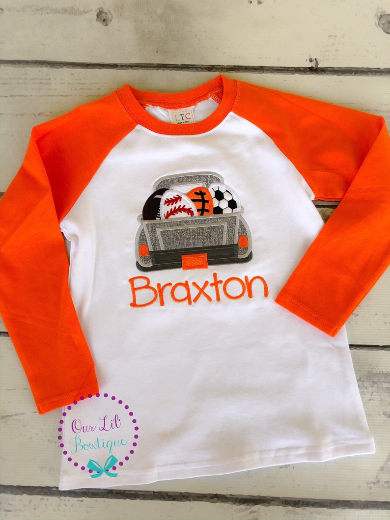 Sports Easter Egg Truck Shirt - Boys Personalized Easter Shirt