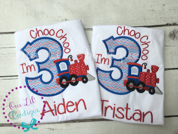 Choo Choo I'm 2 - Boy Train Birthday