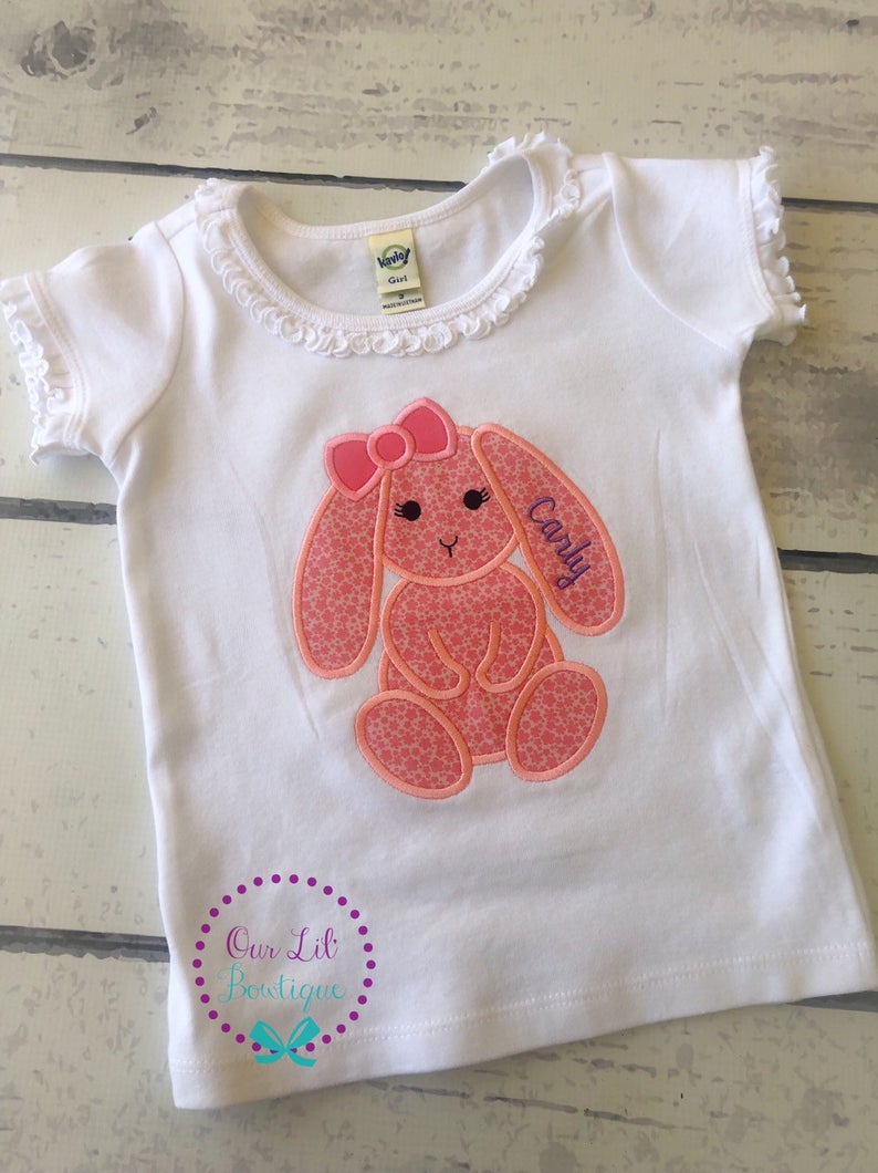 Floppy Bunny Easter Shirt - Personalized Easter Shirt