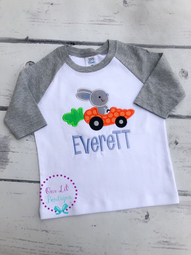 Easter Bunny Car - Personalized Easter Shirt - Carrot Car
